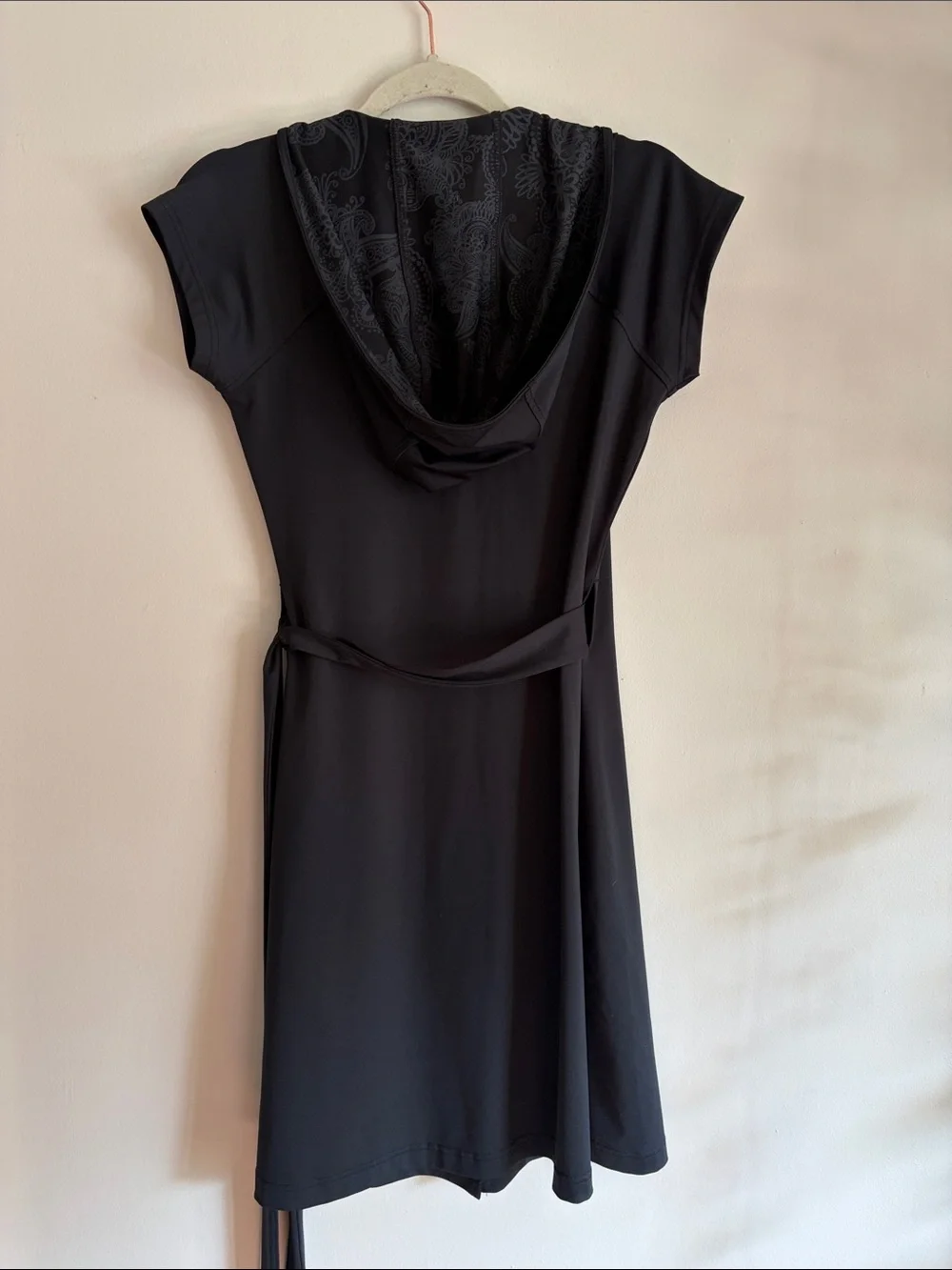 Merrell Black Wrap Midi Dress with Self-Tie Waist